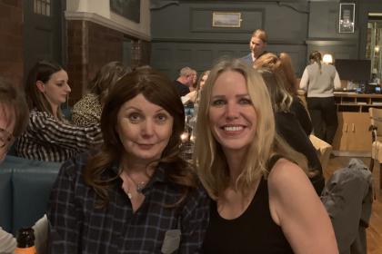 Ali and her friend Jo pictured out for dinner together