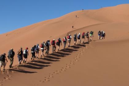 Photo of people taking on the Sahara Desert Trek