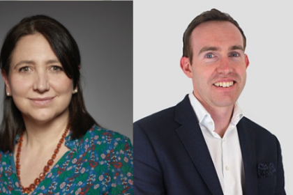 New Chair of Trustees Katie Wadey and Trustee Alex Fisher.