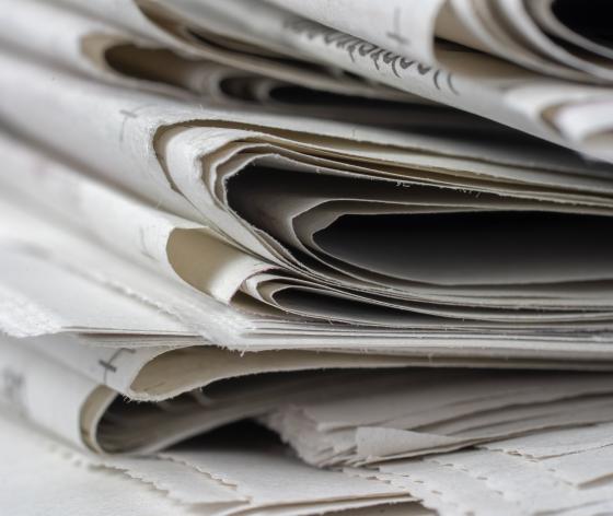 stack of newspapers