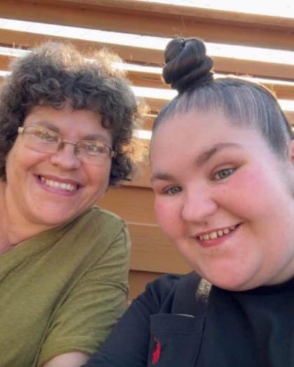 Claire with her daughter, Darcie.