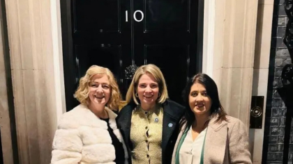 Catherine Hart, Target Ovarian Cancer CEO, marks World Cancer Day 2026 with campaigners Catherine and Reeta