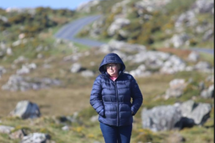 Jackie out walking in the countryside