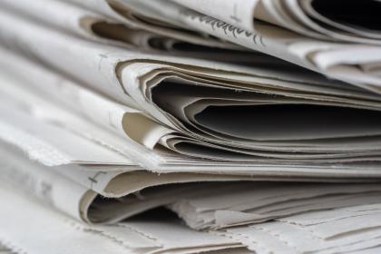 stack of newspapers