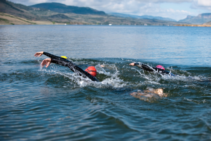 Swimmers participating in the Great North Swim. 