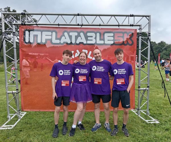 Group of supporters at the Leeds Inflatable 5k, 2025. 