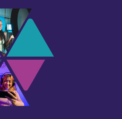 A graphic with photos of people livestreaming