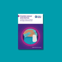 Photo of Target Ovarian Cancer's stoma guide.