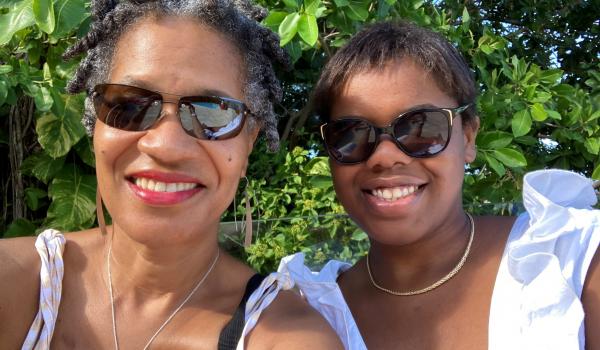 Adele and her daugher Zindzi - a woman with ovarian cancer who shared her story with Target Ovarian Cancer