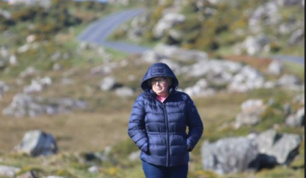 Jackie out walking in the countryside