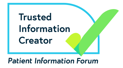 Patient Information Forum logo - a green tick next to the words trusted information creator